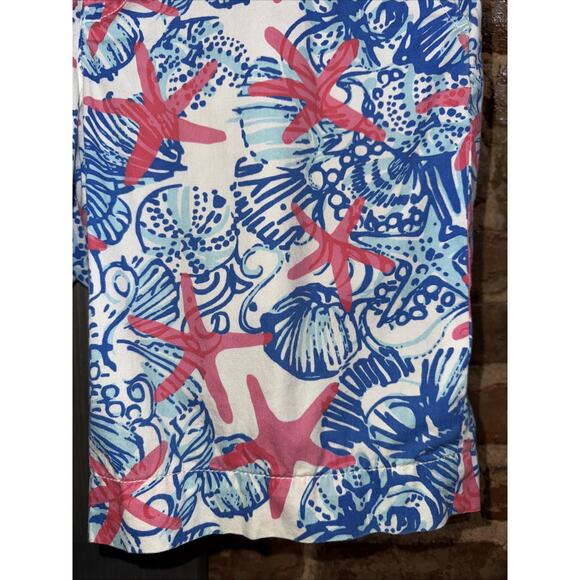 NEW Lilly Pulitzer CHIPPER SHORT Bermuda Resort White She She Shells Pink Sz 10 - Picture 6 of 14